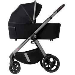 купить Детская коляска DadaPrams Carucior 2in1 Flux Black + Adaptoare в Кишинёве 