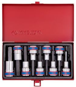 купить Набор головок, бит, насадок King Tony 4120PR набор насадок HEX 6 гран. H4-H17 дл.80мм 1/2", 9 пр. в Кишинёве 