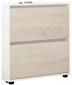 купить Полка для обуви Mobildor-Lux Leo Slim 100x16x86H cm White/Sonoma в Кишинёве 