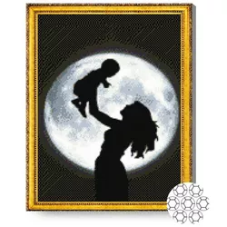 cumpără Tablou pe numere Art Gallery GA75802 Mozaic cu diamante 40x50cm Fericirea mamei în Chișinău 