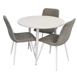 купить Комплект стол и стулья Evelin di Costacurta стол DT-404-5Wh + 3 стула YTC-078Wh UF885-14 (Grey) в Кишинёве 