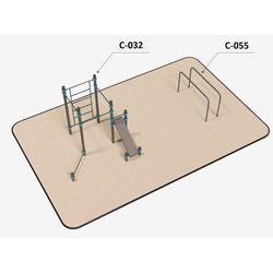 cumpără Echipament pentru exerciții în aer liber PlayPark 2611 Teren sportiv Workout K-11 (57 m²) în Chișinău 
