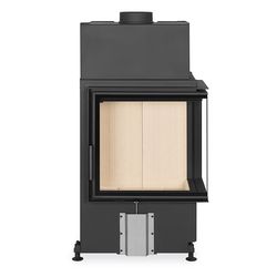 Kаминная топка ROMOTOP серии IMPRESSION R/L 2G S 58.60.34.21 - угловая, с боковой открываемой дверцей и составным стеклом, светлый шамот
