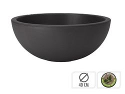 Вазон для цветов пластик "Полусфера" D40, H16cm, антрацит