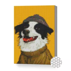 купить Картина по номерам Art Gallery XQC80018 Mozaic cu diamante 20x30cm Caine misto в Кишинёве 