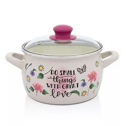 cumpără Cratiță Metalac 55005 Cratita emailata Metalac "Do small..." D18cm, 3.1l, capac din sticla în Chișinău 