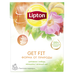 Lipton Get Fit зеленый чай в пирамидках, 20 шт