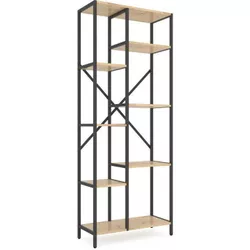 купить Cтеллаж складской Nex Home Raft metalic Loft Cascade 1780x700x300mm, 7 nivele, PAL, Anthracite/Oak Artisan в Кишинёве 