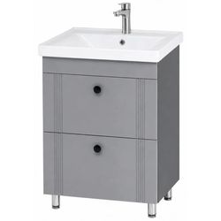 купить Шкаф под умывальник Mashtab 12185 Palma (Sava) cu 2 sertare 650x470x850 Gri mat в Кишинёве 