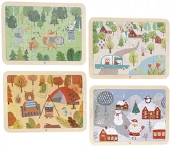 cumpără Puzzle Premaman PJQPNV-CCC-UNQ Set de puzzle 4 Sezoane, 4x24 piese în Chișinău 
