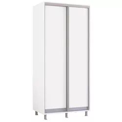 купить Шкаф Mobildor-Lux Aron-S uși glisante din PAL (100x60x200H cm) Alb Brilliant в Кишинёве 