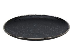 Тарелка десертная 20cm Metallic Rim Black, керамика