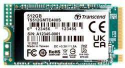.M.2 NVMe SSD   512GB Transcend MTE400S [42mm, PCIe 3.0 x4, R/W:2000/900MB/s, 53/235K IOPS, 200TBW]