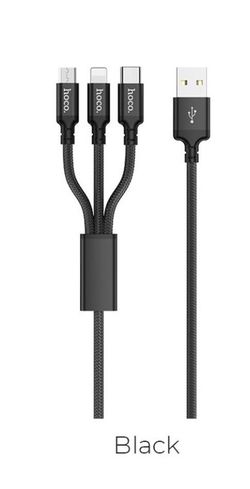Hoco X14 3-in-1 Times speed charging cable iP+Micro+Type-C