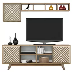 купить Стенка Trendy Inci, Nuc, Crem 160x56x35cm в Кишинёве 