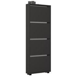 cumpără Raft pentru încălțăminte Mobildor-Lux Leo Slim 100x16x164H cm Anthracite în Chișinău 