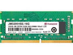 16GB DDR4-  3200MHz  SODIMM  Transcend PC25600, CL22, 260pin DIMM 1.2V