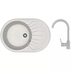 купить Мойка кухонная со смесителем Dr.Gans Berta 760 + SanDonna F 7073 gri в Кишинёве 