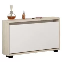 cumpără Raft pentru încălțăminte Mobildor-Lux Leo Slim 60x16x47H cm Sonoma/White în Chișinău 