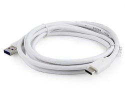 Cable  Type-C / USB3.0, AM/CM, 1.8 m, Cablexpert, White, CCP-USB3-AMCM-6-W