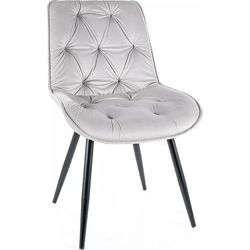 купить Стул Signal Cherry II velvet jas szary bl.03/ met. czar в Кишинёве 