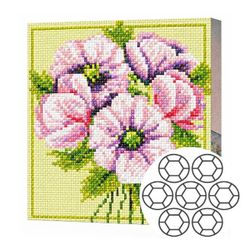 cumpără Tablou pe numere Art Gallery BJ791 Mozaic cu diamante 20x20cm Violete delicate în Chișinău 