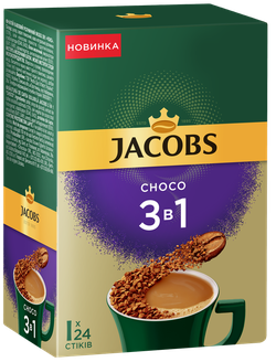Cafea instant Jacobs Choco 3in1, 24 plicuri