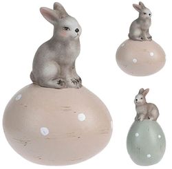 cumpără Decor Promstore 44587 Statueta Iepure pe ou 7x7x13cm în Chișinău 