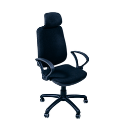Офисное кресло Regbi черная ткань (подголовник A-01)