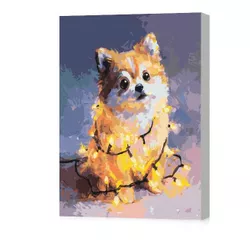 cumpără Tablou pe numere BrushMe BS54504 40x50cm Eco, Ham-ham de Craciun în Chișinău 