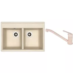 купить Мойка кухонная со смесителем Dr.Gans Astra 780 + SanDonna F 1066 bej в Кишинёве 
