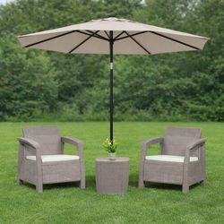 cumpără Umbrelă de gradină Hydro S 0431107, pe picior, Bej în Chișinău 