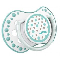 Динамическая силиконовая пустышка Canpol Lovi 22/803 (0-3 мес), Retro Baby, boy, 2 шт.