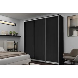 cumpără Dulap Nex Home Dulap cu uși glisante, 220x60x220cm, PAL, Antracit în Chișinău 