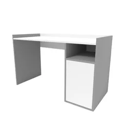 купить Офисный стол Smartex (10926) Tab Classic 130cm Alb+Grafit в Кишинёве 
