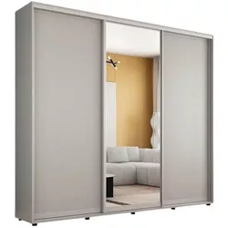купить Шкаф Mobildor-Lux Compact uși glisante Oglindă + PAL (250x45x210H cm) Grey в Кишинёве 