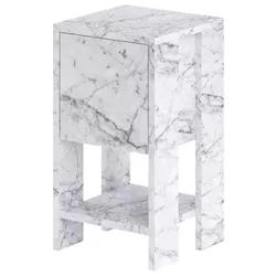 купить Тумбочка Trendy Ema, Marmura de Carrara, 30x55x30cm в Кишинёве 