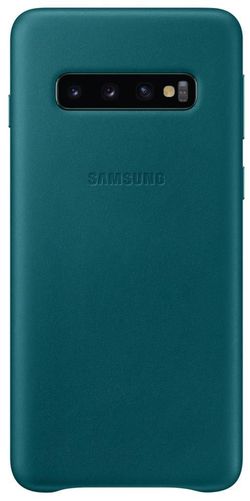 cumpără Husă telefon Samsung EF-VG973 Leather Cover S10 Green în Chișinău