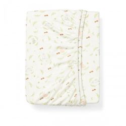 Cearsaf din bambus cu elastic Babyono Forest (120x60x11 cm)