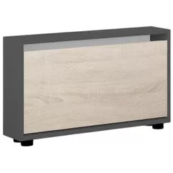 cumpără Raft pentru încălțăminte Mobildor-Lux Leo Slim 80x16x47H cm Anthracite/Sonoma în Chișinău 