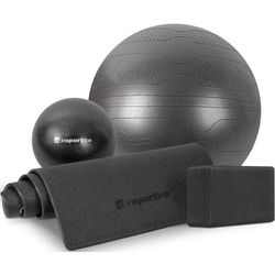 cumpără Echipament pentru yoga inSPORTline 13280 Set yoga black minge pilates/fitball/bloc/saltea (4 buc) în Chișinău 