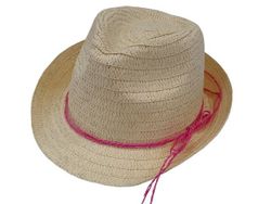 Шляпа соломенная детская D27cm, с подвязкой