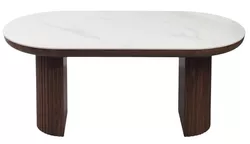 купить Стол Deco Botas 2000x900x760 White sintered stone + Wooden Leg в Кишинёве 