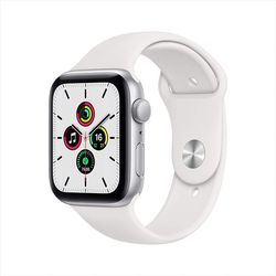 Apple Watch SE 44mm GPS (MKQ43), Silver Aluminium/Blue
