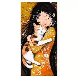 купить Картина по номерам Ideyka (KHO8642) Cat in Arms, 40х80 в Кишинёве 
