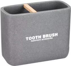 купить Стакан для зубных щёток Bisk 07783 Suport periute de dinti DAKAR gri в Кишинёве 