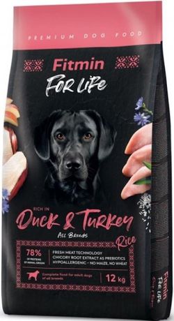 купить Корм для питомцев Fitmin NEW dog For Life Duck & Turkey - 12 kg в Кишинёве 