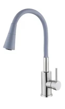 cumpără Bateria bucătărie Hydro S Aquafix 821, din inox pipă flexibilă, gri (0400365) în Chișinău 