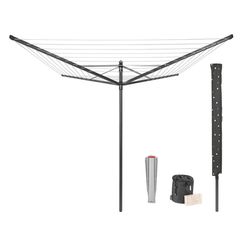 cumpără Uscător de rufe Brabantia 29 05 03 Lift-O-Matic 50m, Metal Soil Spear, Cover, Peg Bag and Pegs , Anthracite în Chișinău 