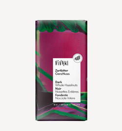 Темный шоколад с цельным орехами bio Vivani 100г